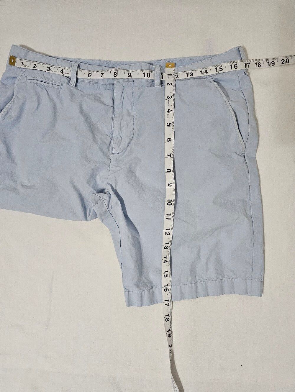 Burberry Brit Light Blue Cotton Chino Shorts Men's 40 Luxe Designer Casual Prepp - Picture 13 of 13